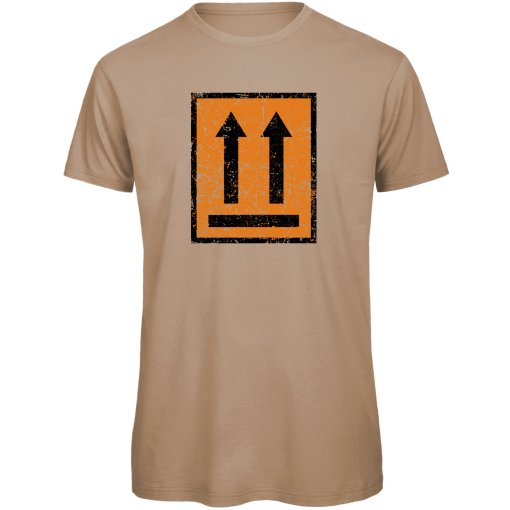 Produktbild von RTTshirts This Side Up Fahrrad T-Shirt Herren - hellbraun