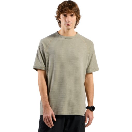 Foto de Odlo Camiseta Hombre - Ascent Merino-Blend Waffle - agate gray