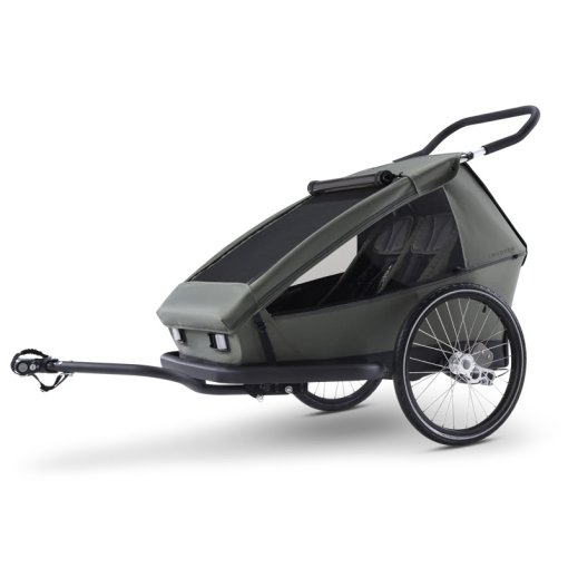 Productfoto van Croozer Kid Ellma - Fietskar voor 2 Kinderen - Moss Green