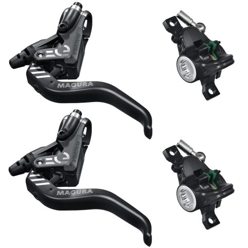 Produktbild von Magura MT4 eSTOP Scheibenbrems-Set - schwarz/silber