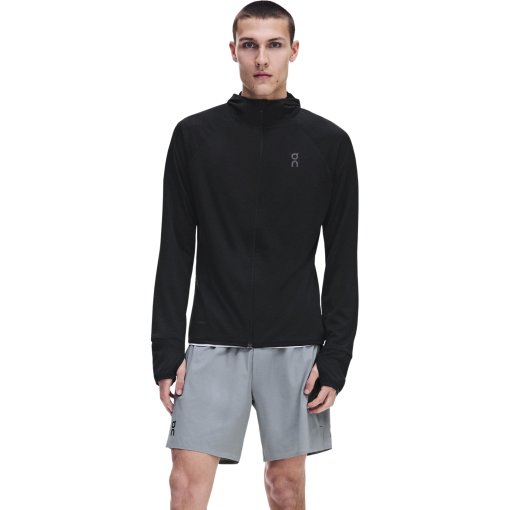 Foto de On Climate Zip Fleece Chaqueta con capucha para hombre - Negro