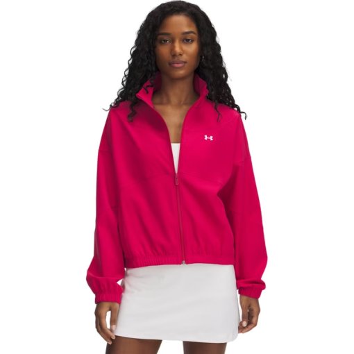 Produktbild von Under Armour UA Rival Jacke aus Webstoff Damen - Shaded Fuchsia/Weiß