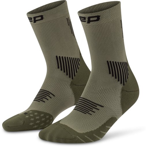 Productfoto van CEP Core Run Mid Cut Compressiesokken Heren - olive