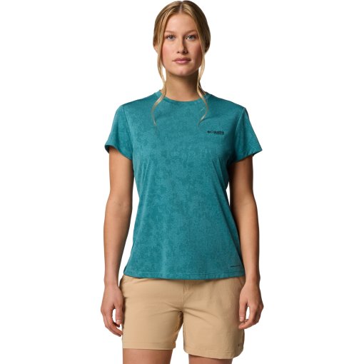 Immagine prodotto da Columbia Maglietta Donna - Bluebird Canyon Crew - River Blue Popflorid Jacquard