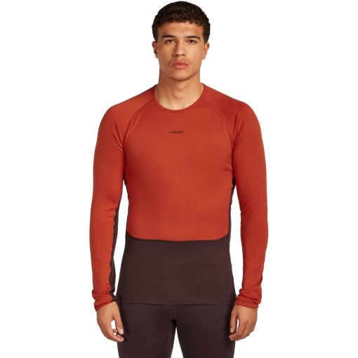 Foto de Icebreaker Camiseta de Manga Larga Hombre - Merino 260 ZoneKnit™ Crew - Java/Agate