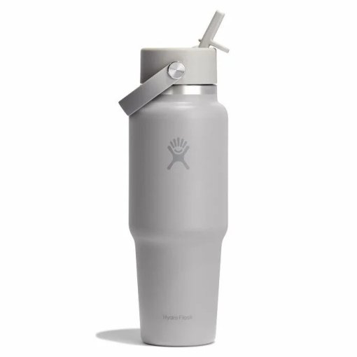 Foto de Hydro Flask 32oz Bidón Térmico - Wide Mouth Travel + Tapa Flex Straw - 946ml - Tonal Birch