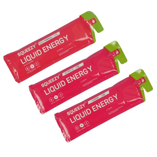 Productfoto van Squeezy Liquid Energy - Koolhydraatgel - 4x60ml