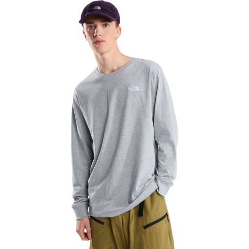 Picture of The North Face Evolution Simple Dome Regular Long-Sleeve T-Shirt Men - TNF Pale Grey Heather