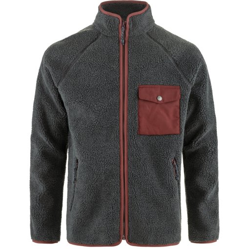 Foto de Fjällräven Chaqueta Hombre - Vardag Pile Fleece - dark grey/maroon