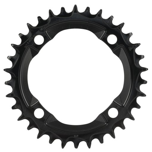 Produktbild von Alugear AERO Kettenblatt - MTB | 4x BCD 104 | 1-fach | Narrow/Wide | für SRM Powermeter Kurbeln - rund | schwarz