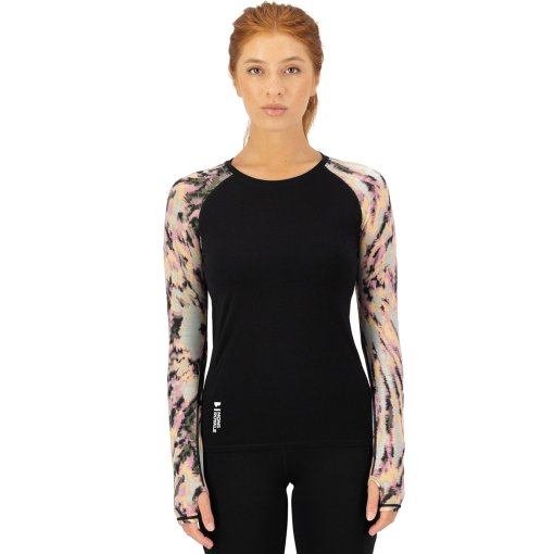 Foto de Mons Royale Camiseta de Manga Larga Mujer - Bella Merino - rad things / negro