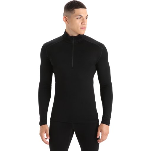 Foto de Icebreaker Camiseta Manga Larga Hombre - Merino 260 Tech Half Zip - Negro