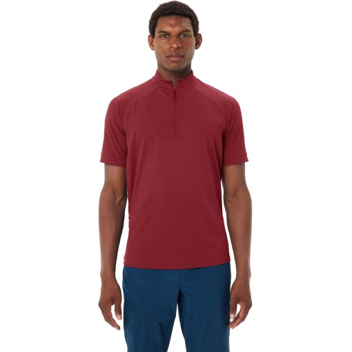 Photo produit de Vaude T-Shirt Manches Courtes Homme - Adlux Half-Zip - carmine