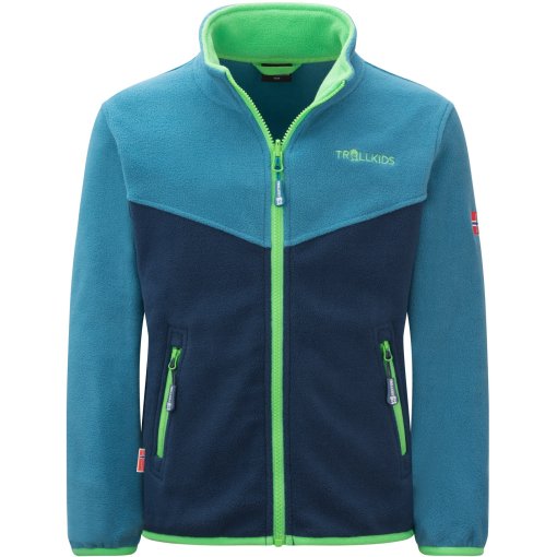Foto de Trollkids Chaqueta Niño - Oppdal XT - Fresh Green/Mystic Blue/Dark Marine