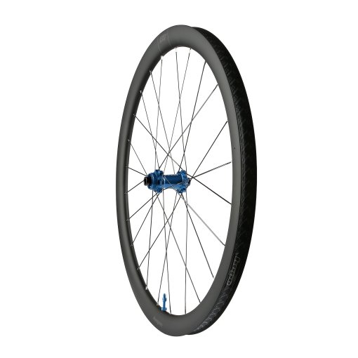 Photo produit de Hope Roue avant RX40 en carbone Gravel | Pro 5 Straight Pull | Centerlock | Hookless | 12x100 mm - bleu