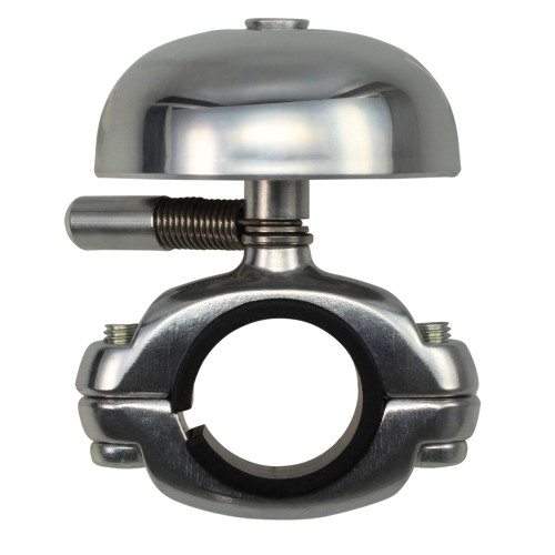Productfoto van Crane Bell Co. Mini Karen Fietsbel - Die Cast Mount - polished silver
