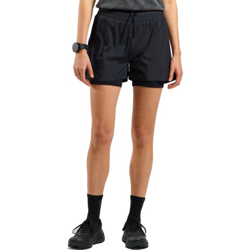 Foto de Odlo Pantalones Cortos Running Mujer - Zeroweight 3 Inch 2-in-1 2.0 - negro