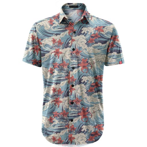 Produktbild von Loose Riders Party Shirt Herren - Aloha Waves Blue