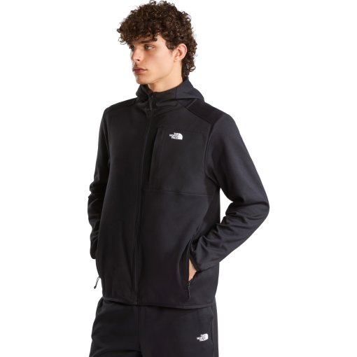 Zdjęcie: The North Face TNF Performance Męska bluza z kapturem z polaru z zamkiem błyskawicznym na całej długości - TNF Black