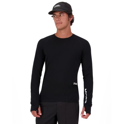 Produktbild von Mons Royale Temple Merino Langarmshirt Herren - black
