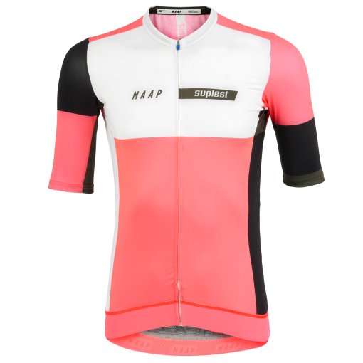 Foto de Suplest x MAAP Maillot de Manga Corta - coral/blanco 05.059.