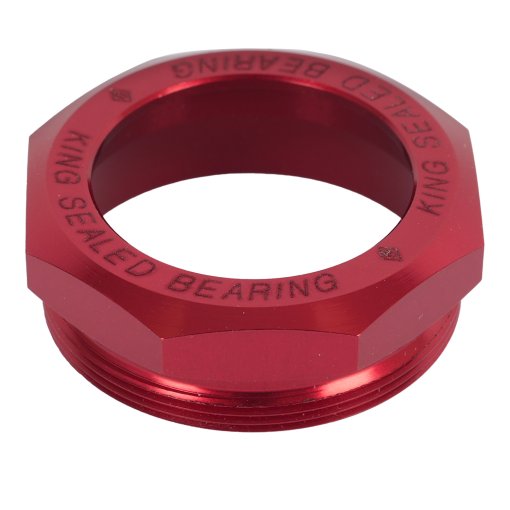 Zdjęcie: Chris King GripNut Zacisk do zestawu słuchawkowego Lock Ring - 1 1/8&quot; - czerwony - Sotto Voce
