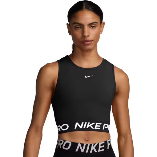 Foto de Nike Camiseta de Tirantes Mujer - Pro Dri-FIT Crop - negro/blanco FZ3615-010