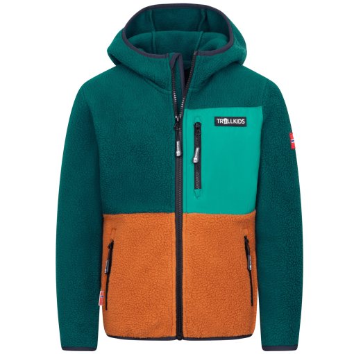 Picture of Trollkids Aurlandsfjord Jacket Kids - Midnight Petrol/Teak Brown