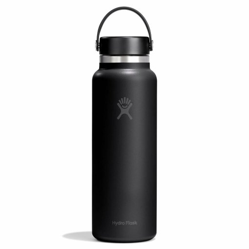 Picture of Hydro Flask 40oz Wide Mouth Insulated Bottle + Flex Cap - 1182 ml - Black