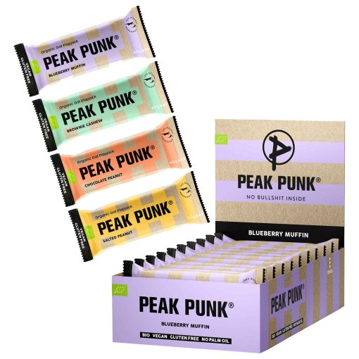 Foto de Peak Punk Barrita de Carbohidratos - BIO Oat Flapjack - 12x60g