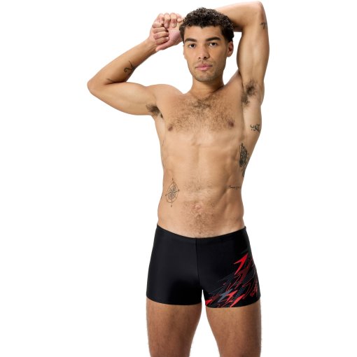 Picture of Speedo Medley Logo Aquashorts Men - anthracite/high risk red
