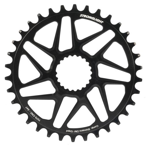 Photo produit de Stronglight Plateau vélo Shimano FC-M6100/7100/8100 - VTT | Direct Mount | Narrow Wide | 1x12s | Offset 3mm - Boost - noir