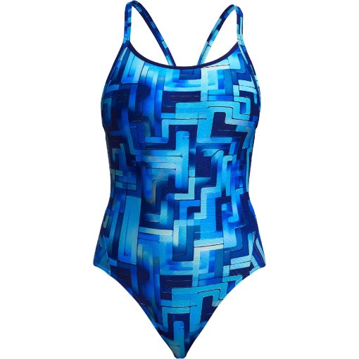 Photo produit de Funkita Diamond Back Eco Maillot de bain une pièce pour femmes - You Blued