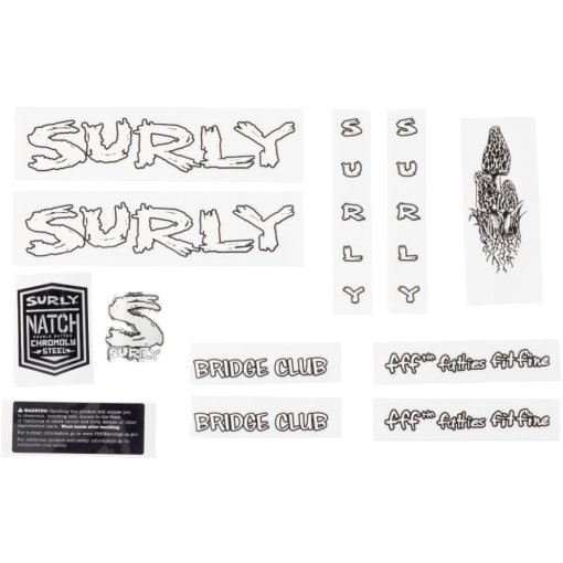Photo produit de Surly Bridge Club Lot d&#039;autocollants - blanc