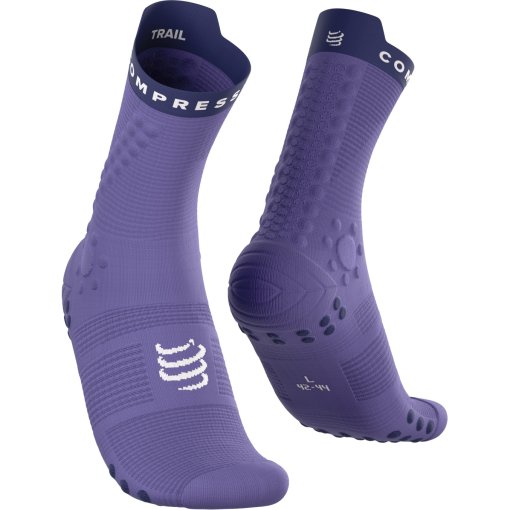 Produktbild von Compressport Pro Racing Kompressionssocken v4.0 Trail - aster purple/peacoat/white