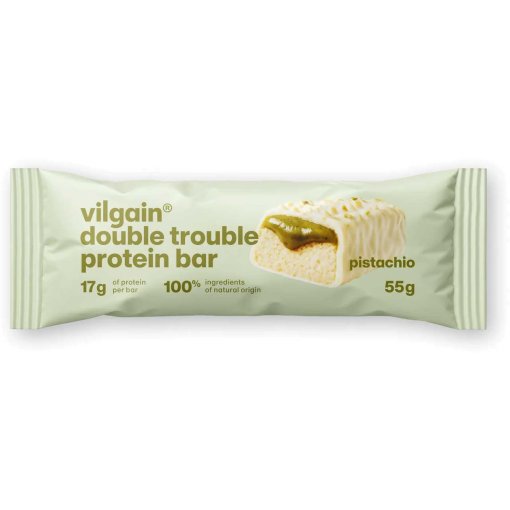 Productfoto van Vilgain Double Trouble Protein Bar Pistache - proteïne-reep - 55g