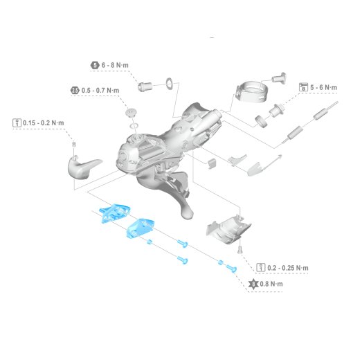 Shimano Name Plate for Brake/Shift Lever - Y0SN98020 | GRX ST-RX610 | right  (R) | BIKE24
