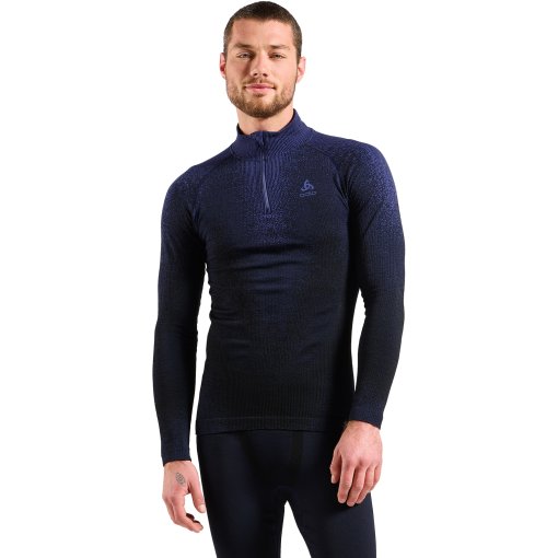 Foto de Odlo Camiseta Interior Manga Larga Hombre - POW Blackcomb Half-Zip - skipper blue