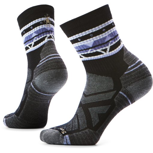 Foto de SmartWool Calcetines Senderismo Mujer - Light Cushion Zig Zag Valley Mid Crew - 001 negro