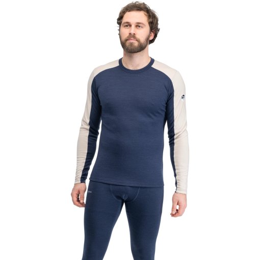 Billede af Bergans Inner:Dual Merino Langærmet tøj til herrer - navy blue/bone white