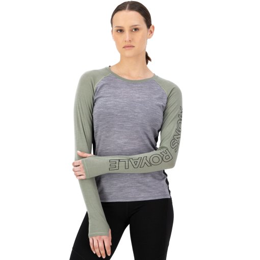 Immagine prodotto da Mons Royale Maglia a Maniche Lunghe Donna - Bella Merino - willow