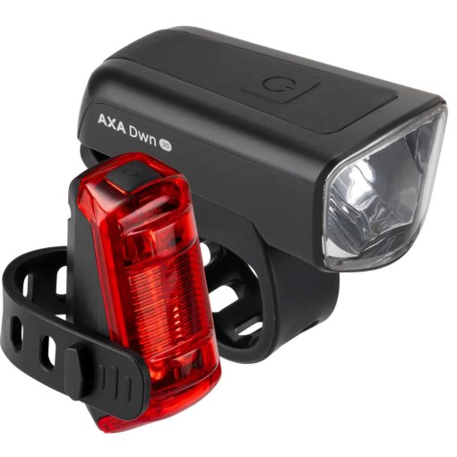 Produktbild von AXA Dwn 30 Frontleuchte + Dwn Rücklicht Set - schwarz