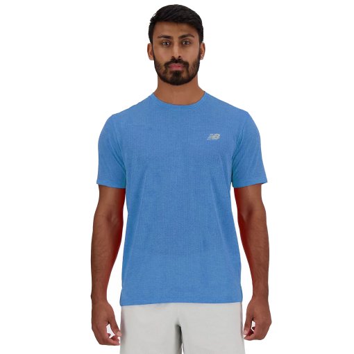 Photo produit de New Balance T-Shirt Homme - Athletics - Blue Oasis Heather