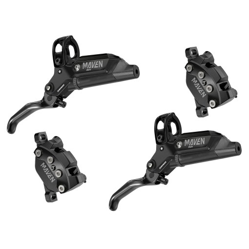 Immagine prodotto da SRAM Freno a Disco - Maven - Silver | 4 Pistoni | A1 - Set (Anteriore + Posteriore) | nero