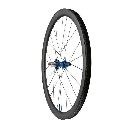 Photo produit de Hope Roue arrière en carbone RX40 Gravel | Pro 5 | Hookless | 12x142 mm - Shimano HG L - bleu