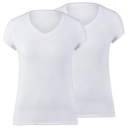Photo produit de Odlo Maillot de Corps Femme - Active Everyday V-Neck - Pack de 2 - blanc