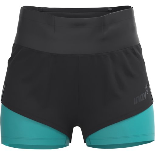 Foto de Inov-8 Pantalones Cortos Mujer - TrailFly Ultra 3&quot; 2in1 - negro/teal