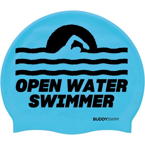 Foto de Buddyswim Gorro Silicona - OPEN WATER SWIMMER - blue