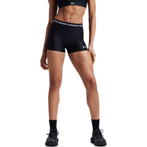 Foto de Under Armour HeatGear® Shorty Pantalón corto de 3 pulgadas para mujer - Ultimate Black/White