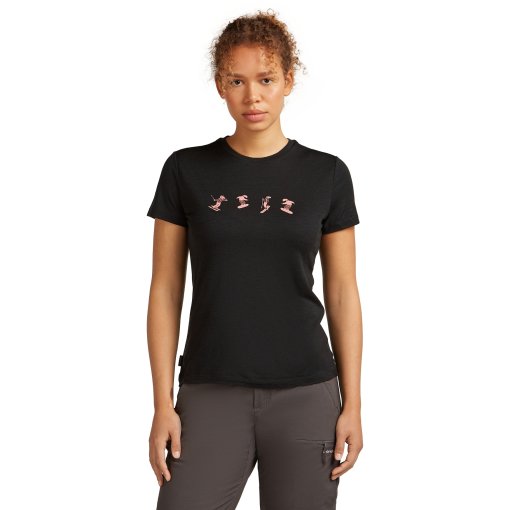 Foto de Icebreaker Camiseta Mujer - Merino 150 Tech Lite Snow Day - Negro